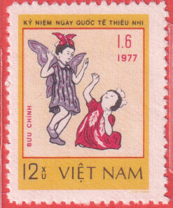 Tem Thiếu nhi mất màu vàng. 1 1020 Quoc te thieu nhi